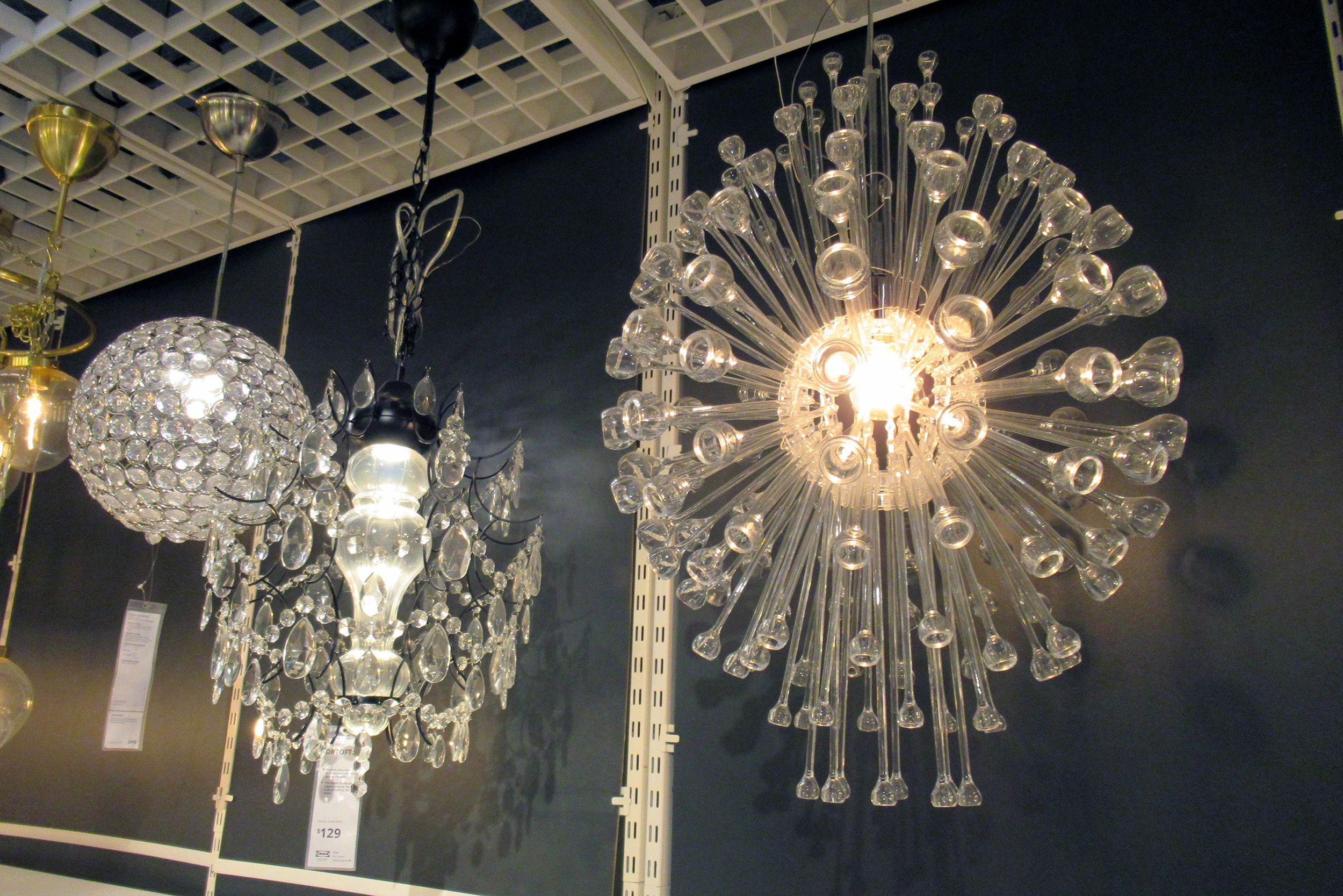 lighting displays at Ikea