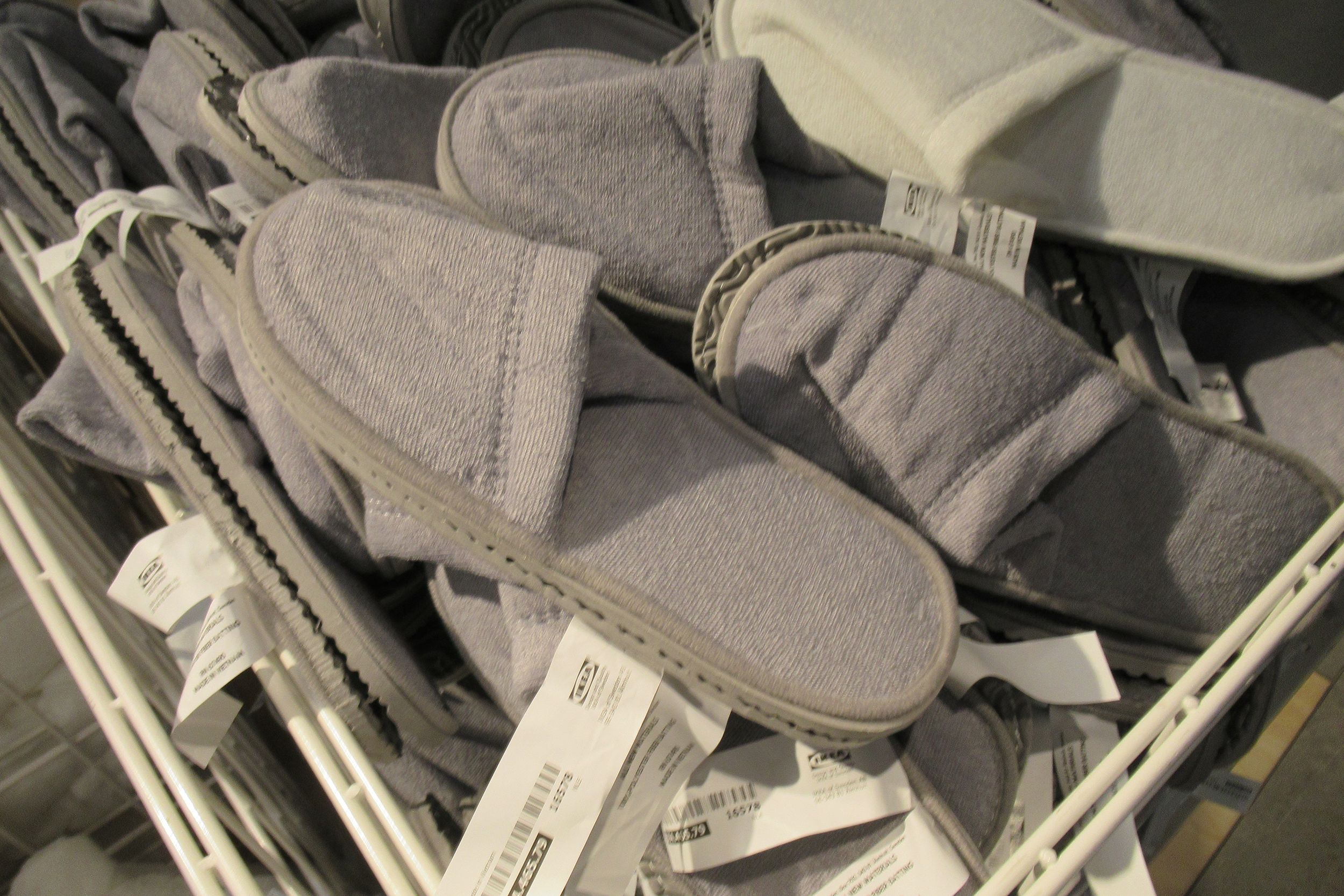 slippers at Ikea