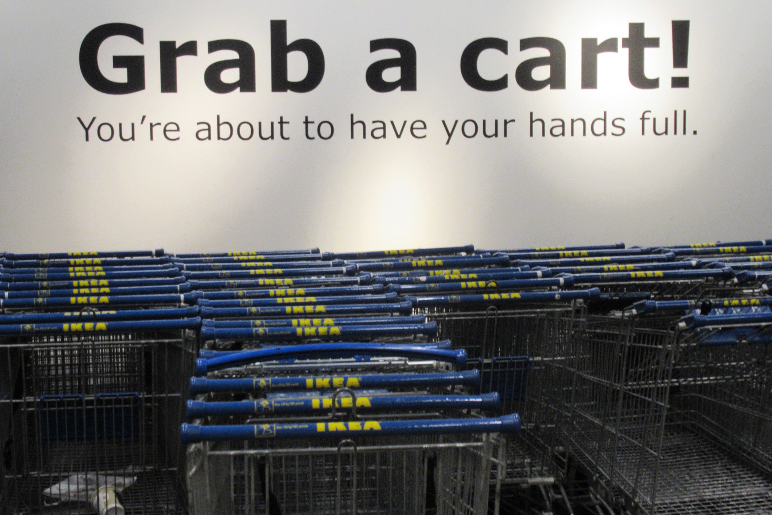 Ikea cart area
