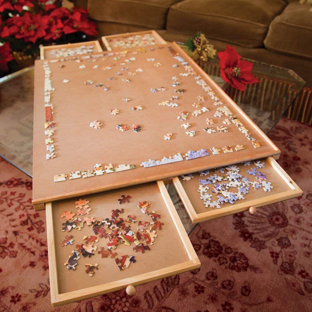 Bits and Pieces Wooden Puzzle Plateau