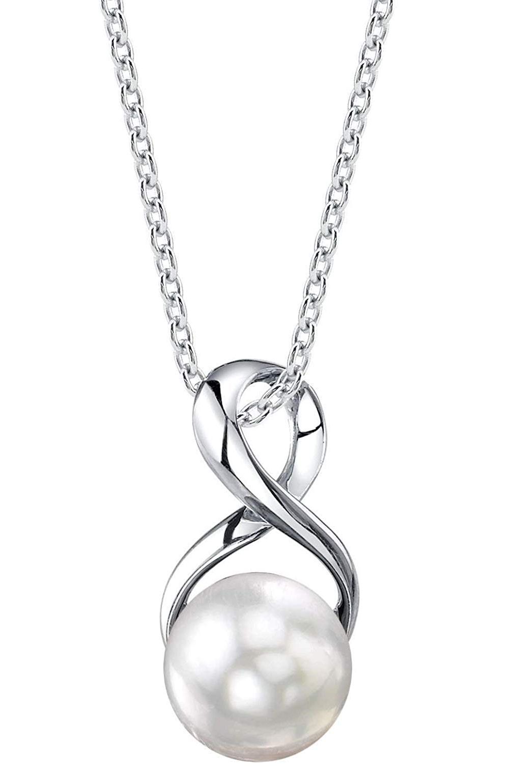 The Pearl Source Pearl Infinity Necklace