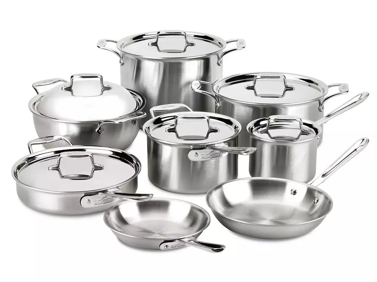 All-Clad Stainless Steel Cookware 14-Piece Set