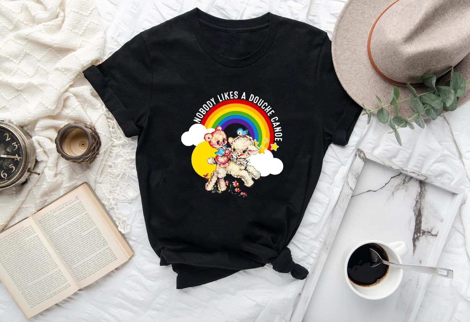 Nobody Likes a Douche Canoe RainBow T-Shirt