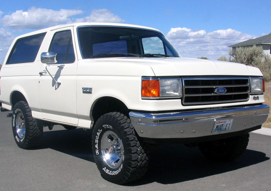White Ford Bronco