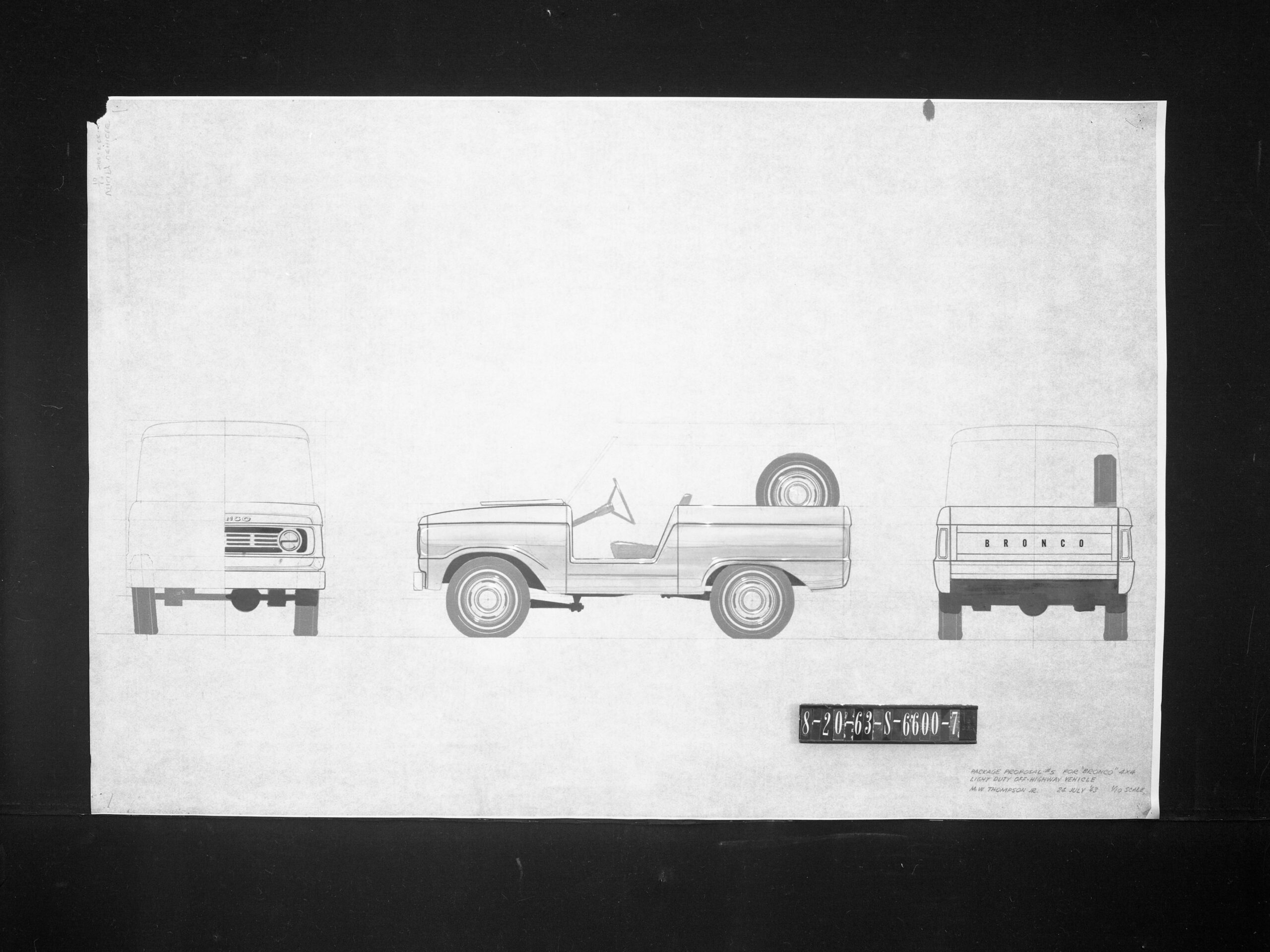 Early Bronco Drawing