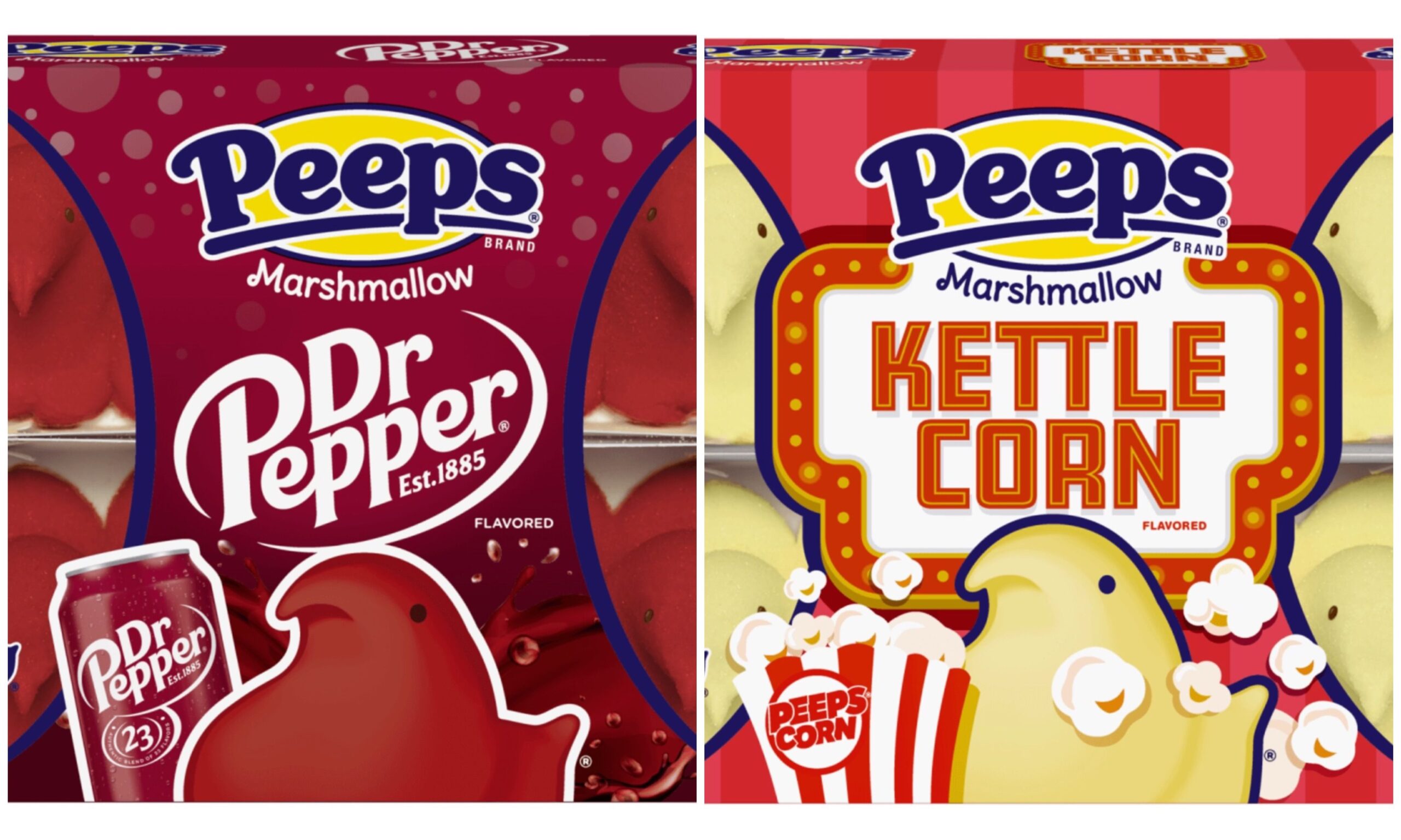 Dr. Pepper and Kettle Corn flavored Peeps marshmallow candies