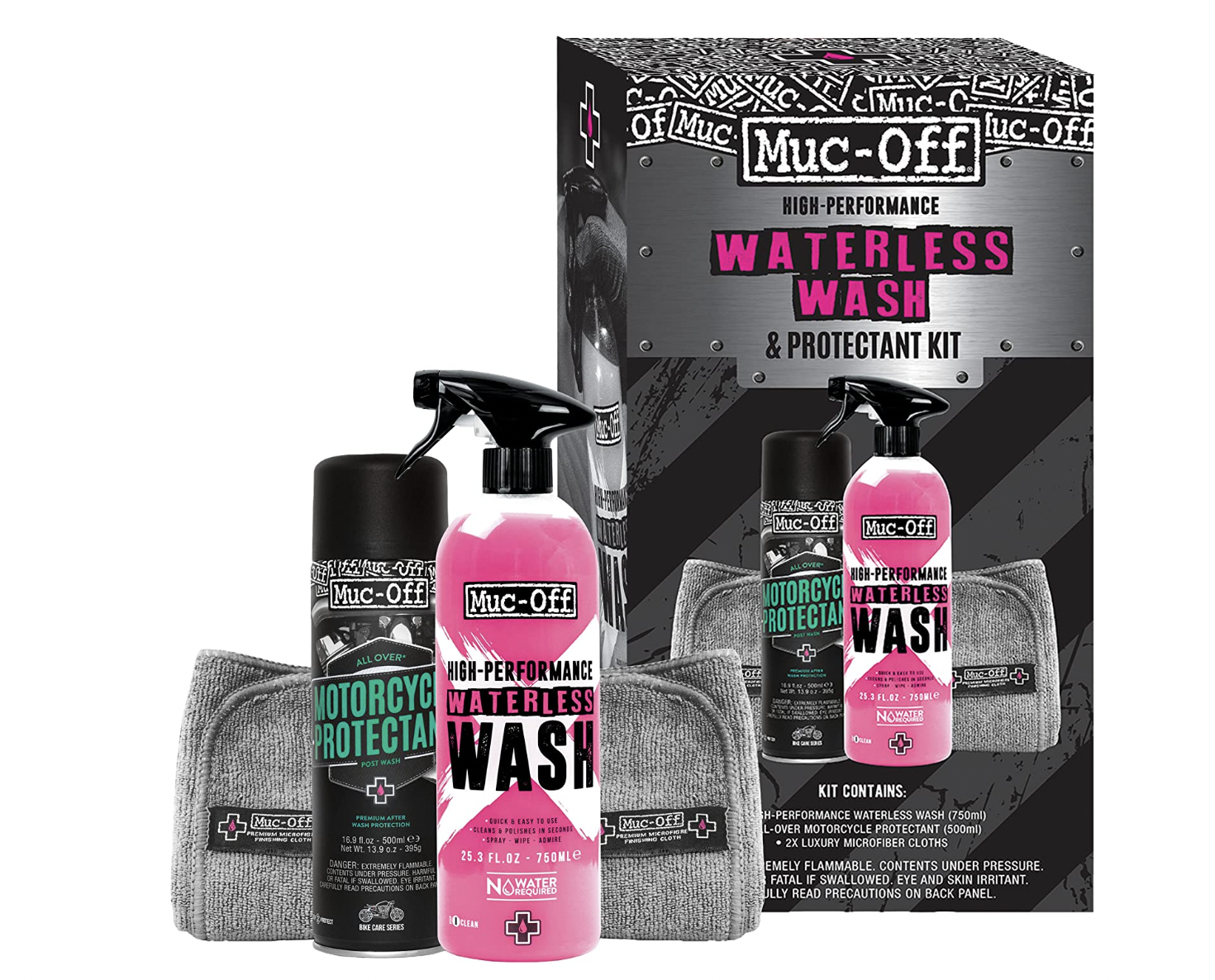 Muc-Off Motorcycle Waterless Wash & Protectant Kit