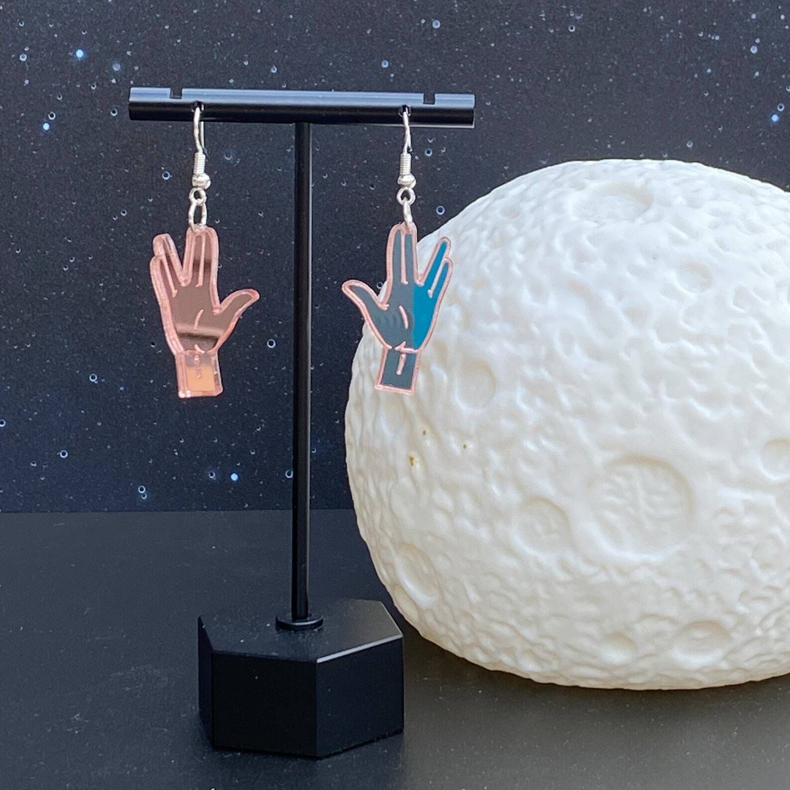 Spock Vulcan Salute Inspired Earrings