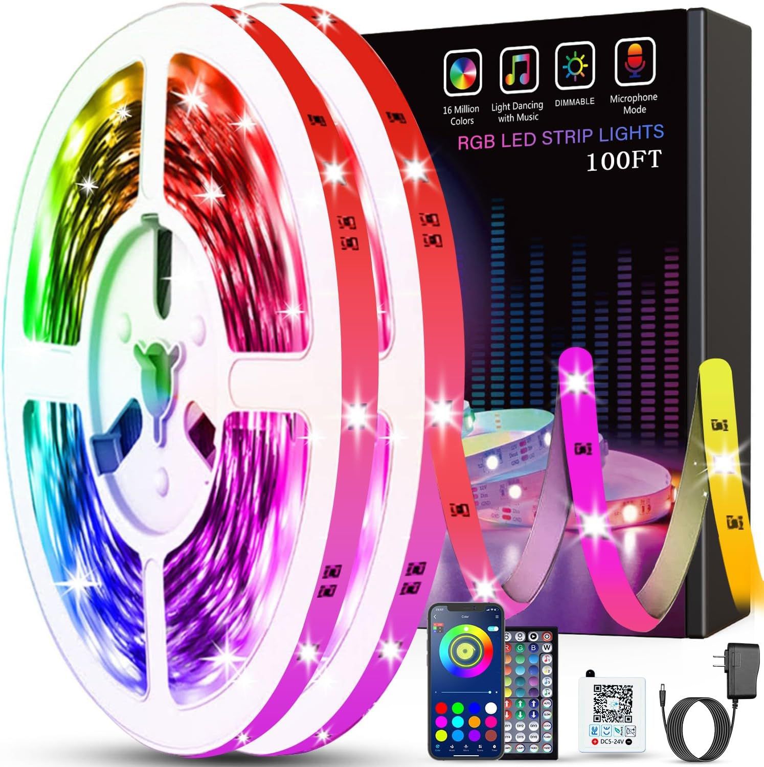Tenmiro LED Lights for Bedroom 100ft