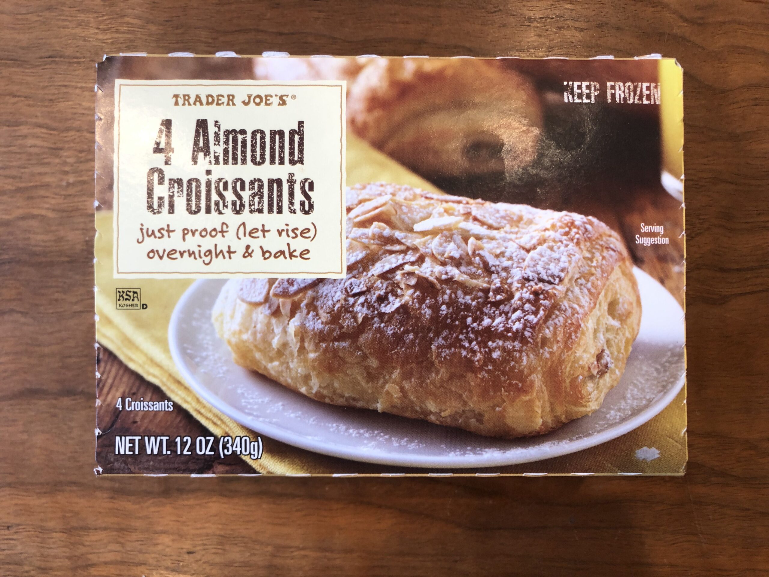 Box of Trader Joe's Almond Croissants