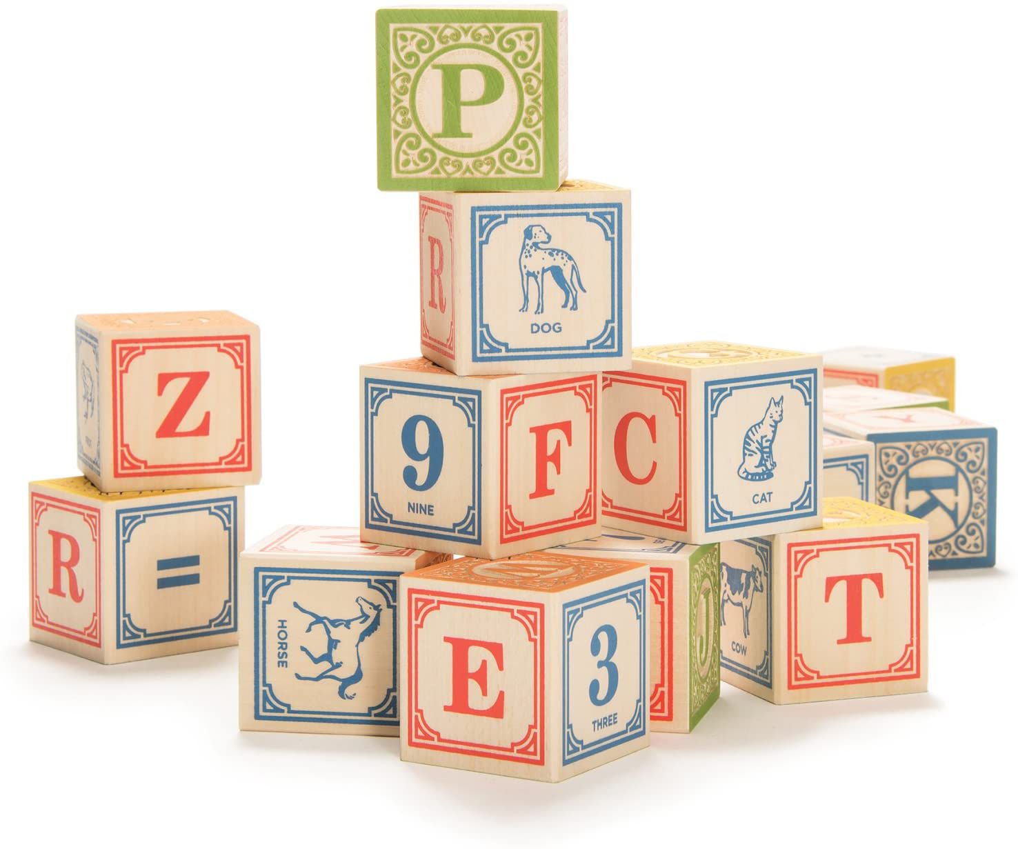 Uncle Goose colorful alphabet playing blocks.