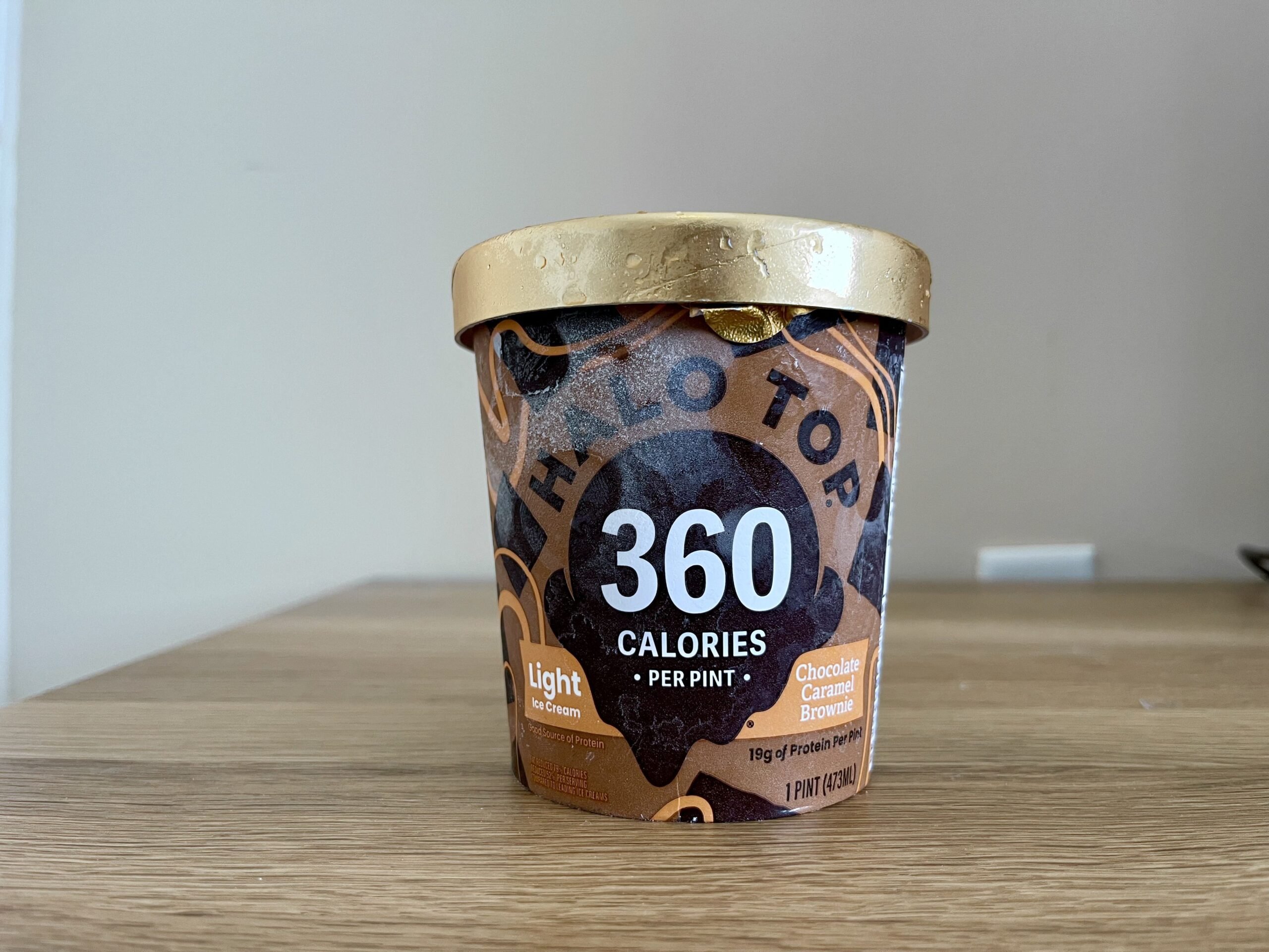 chocolate caramel brownie halo top light ice cream
