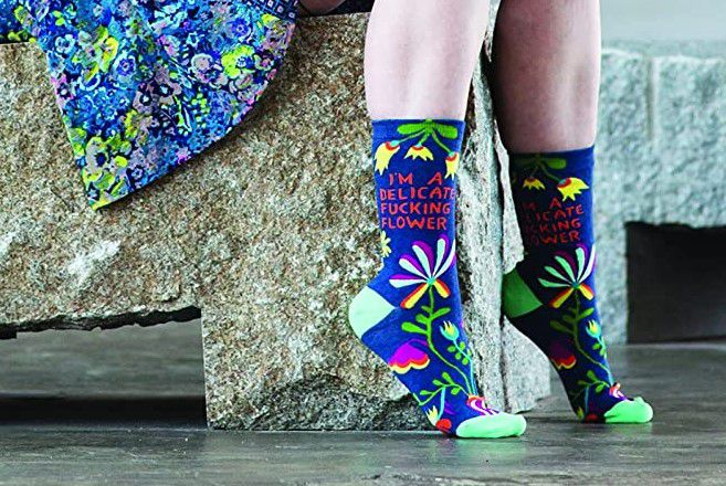 Blue Q Delicate Flower Socks