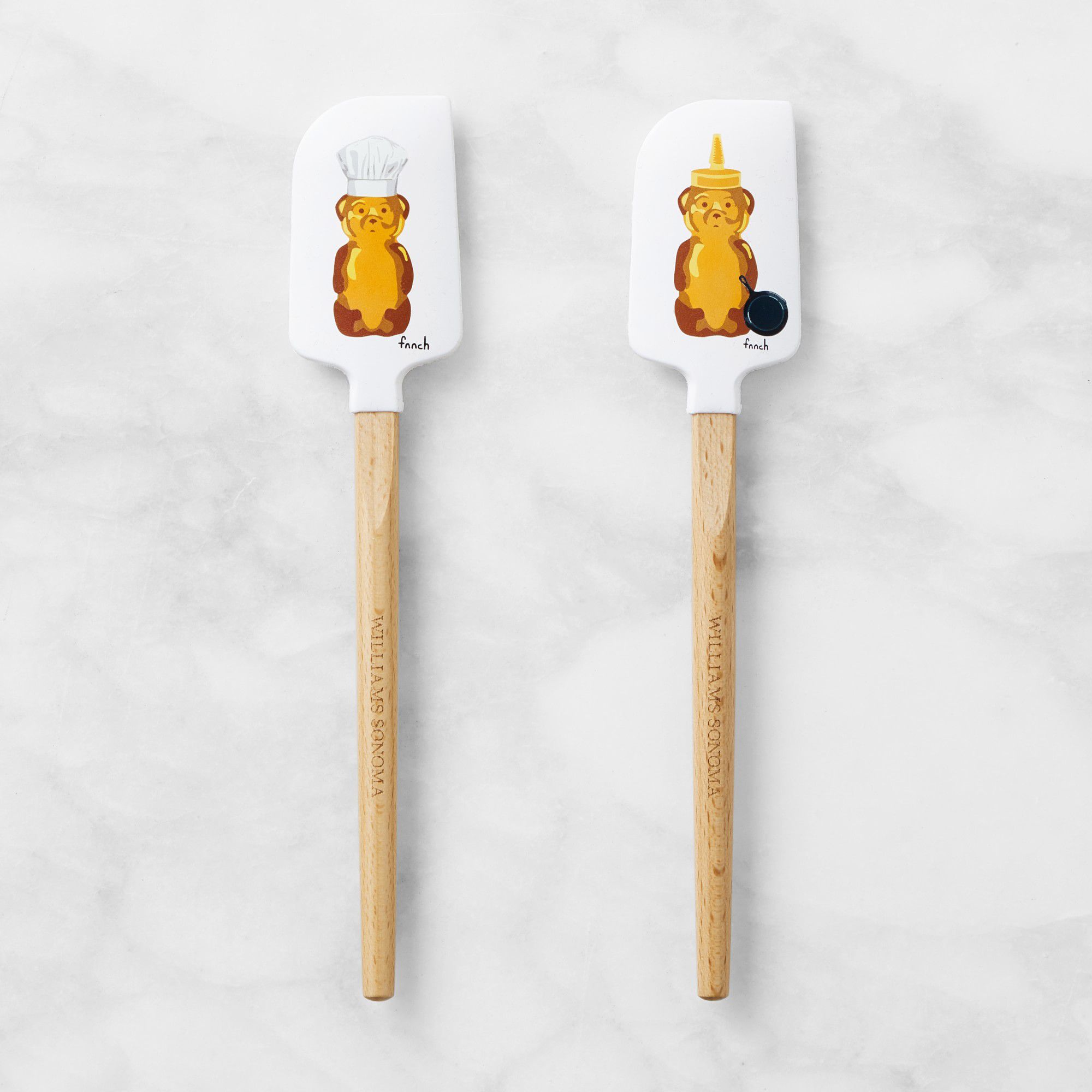 fnnch Honey Bear Mini Wood Spatula Set