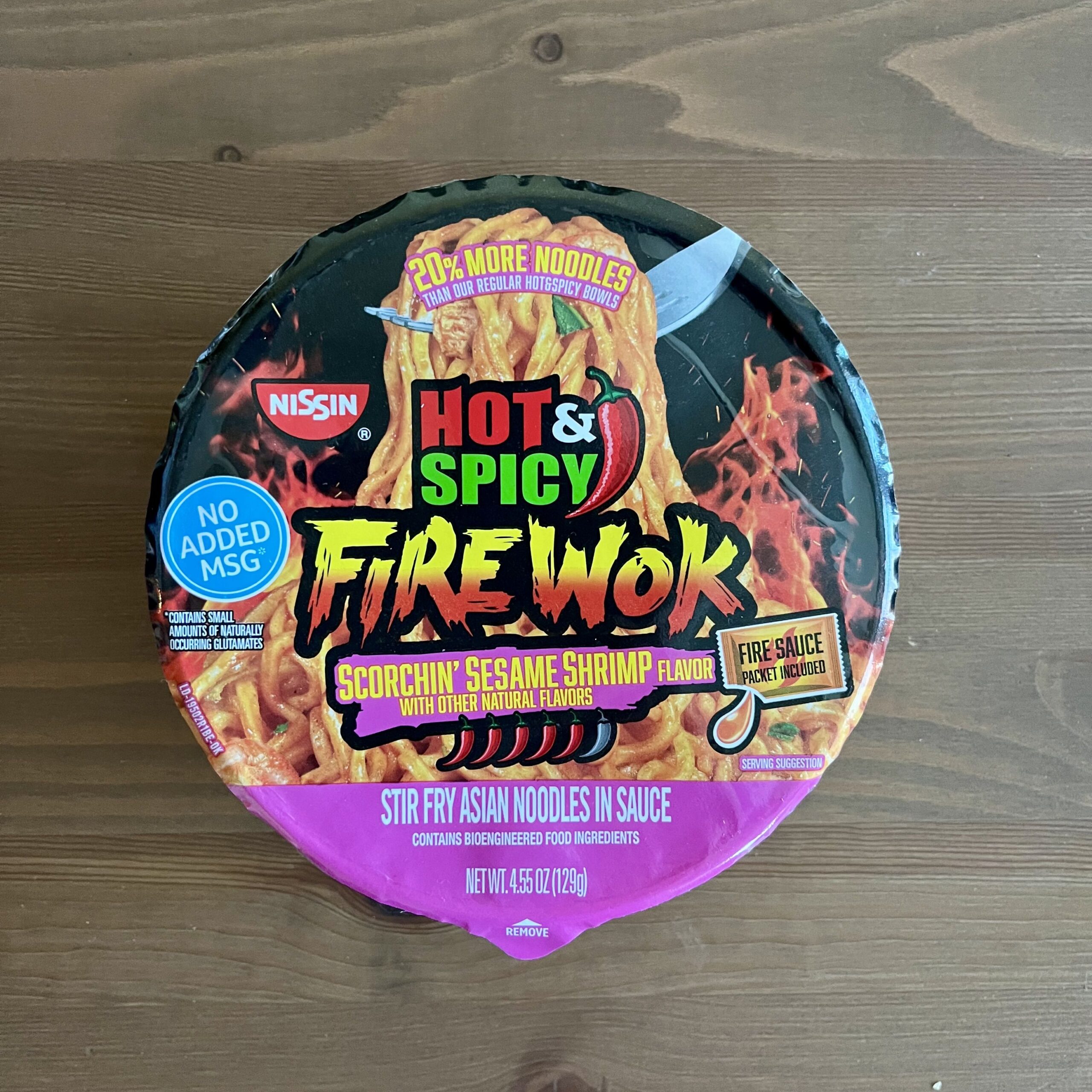 Hot & Spicy FireWok Scorchin' Sesame Shrimp instant ramen
