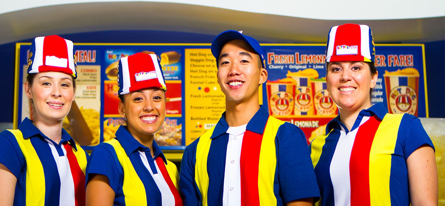 employees of hot dog on a stick