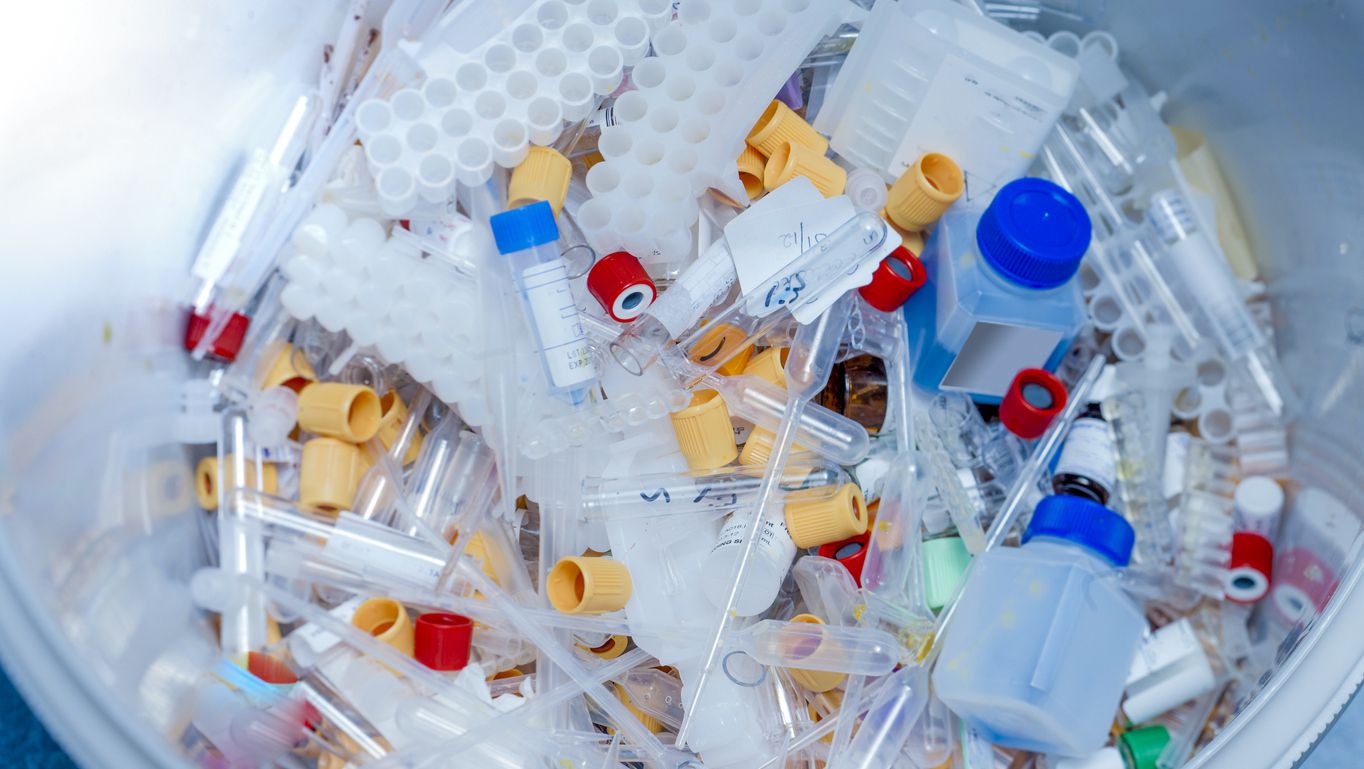 An image of a pile of medication waste.