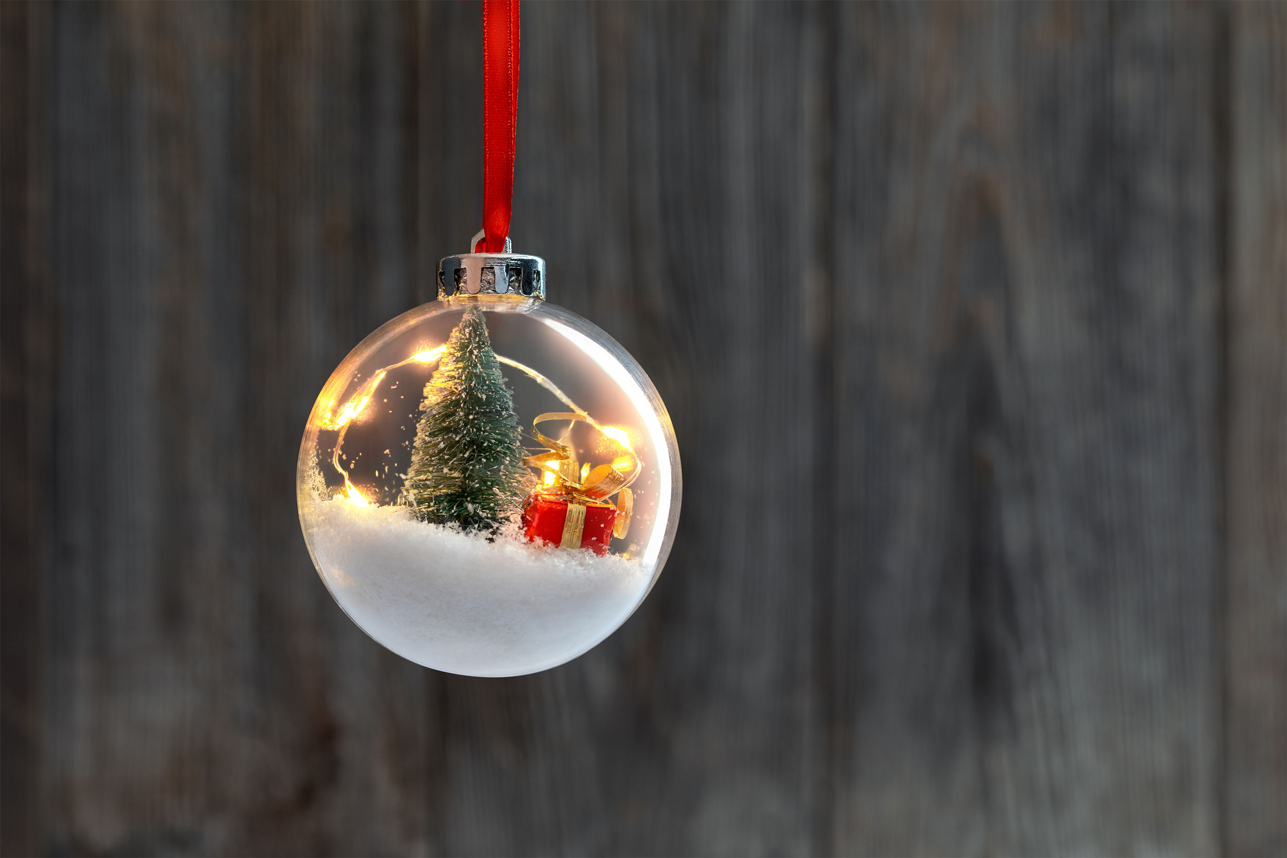 Filled Glass Ornament