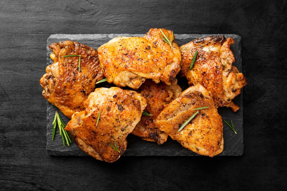Grilled chicken thighs