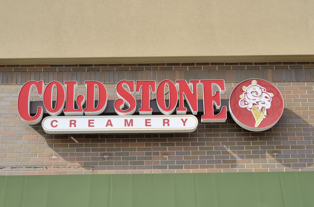 An image of a Cold Stone Creamery sign.