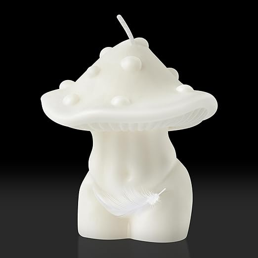 Weird mushroom lady candle Amazon