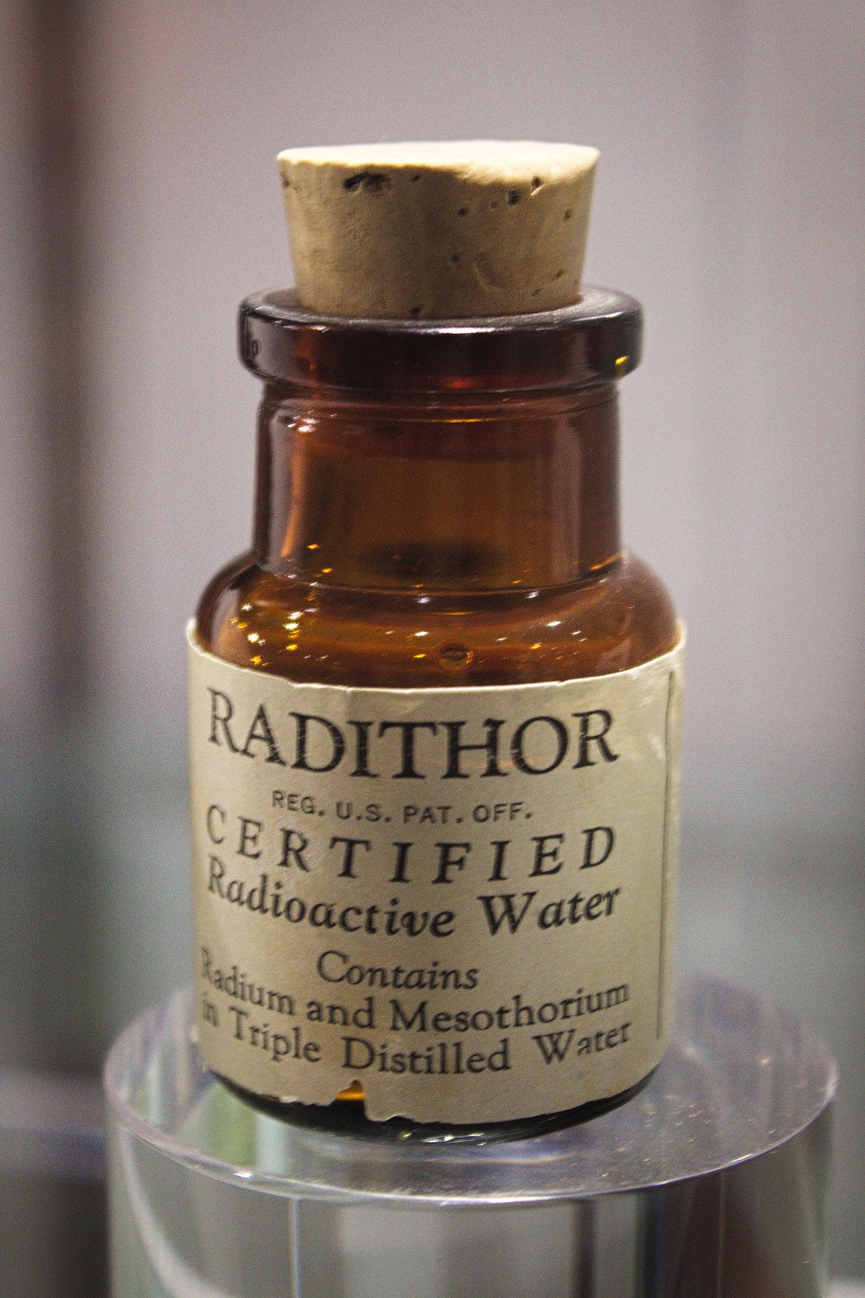 bottle of radium water