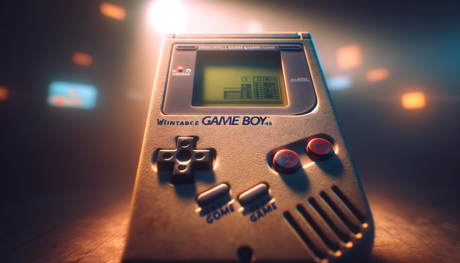 AI-generated image of a Game Boy (old school gaming device)