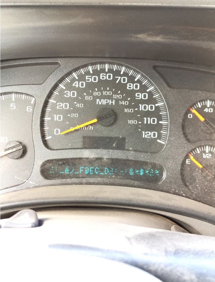 An odometer that is spewing out written nonsense.