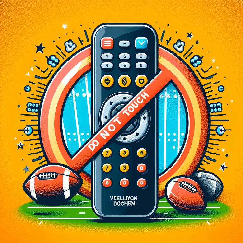 AI generated image of a TV remote with a do not touch symbol over it