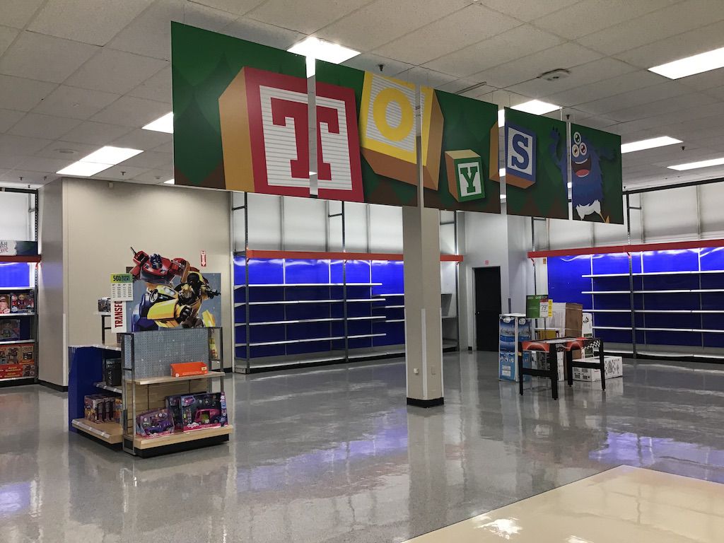 Empty toy section at White Marsh Sears