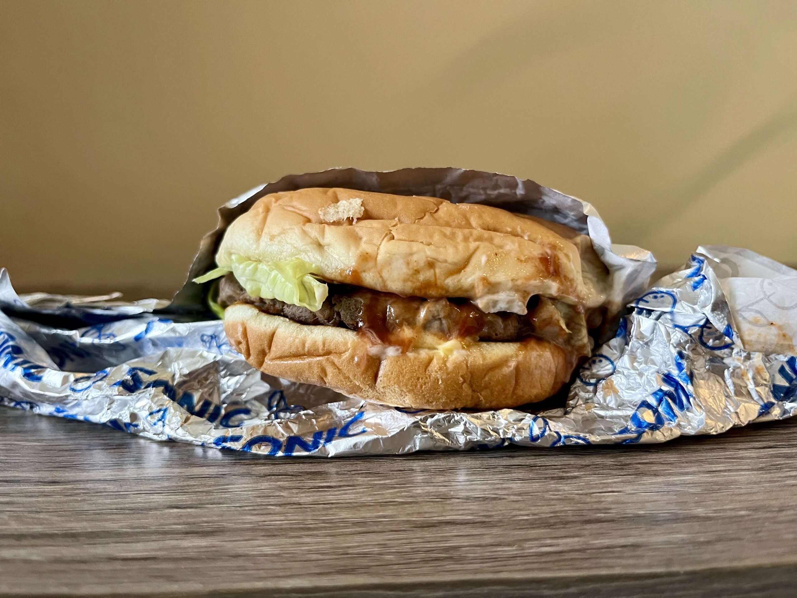 Hickory BBQ Cheeseburger from sonic drive in
