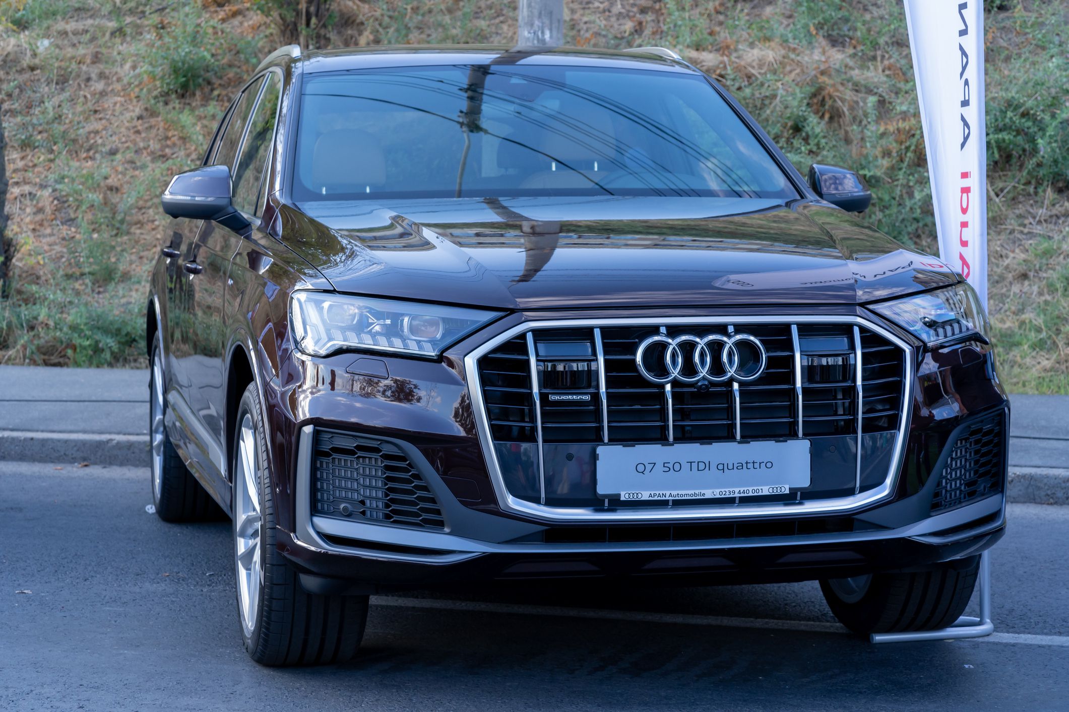 Galati, Romania - September 15, 2021: 2021 Audi Q7. High quality photo