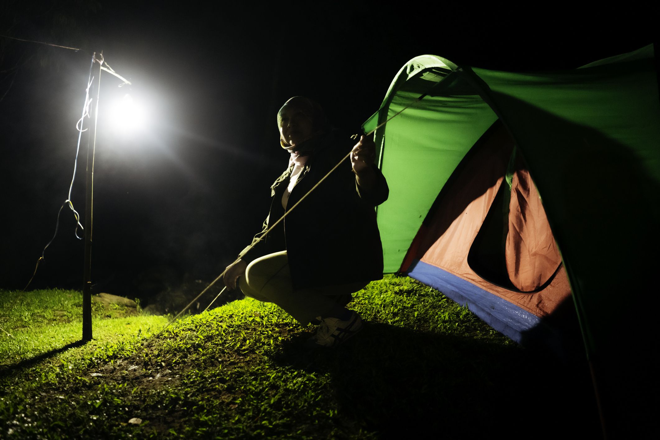 enjoy holiday at the night