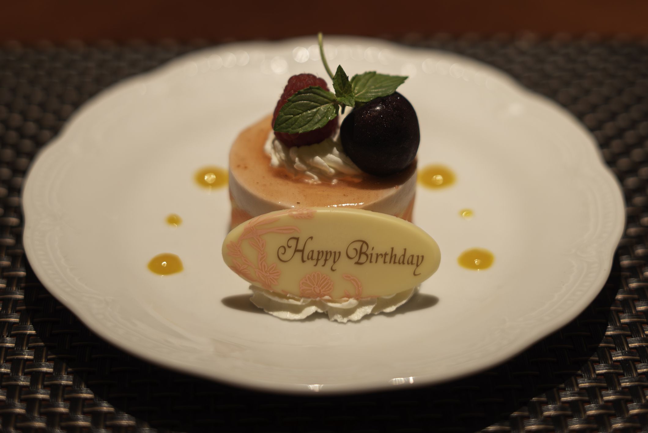 birthday cake at hotel