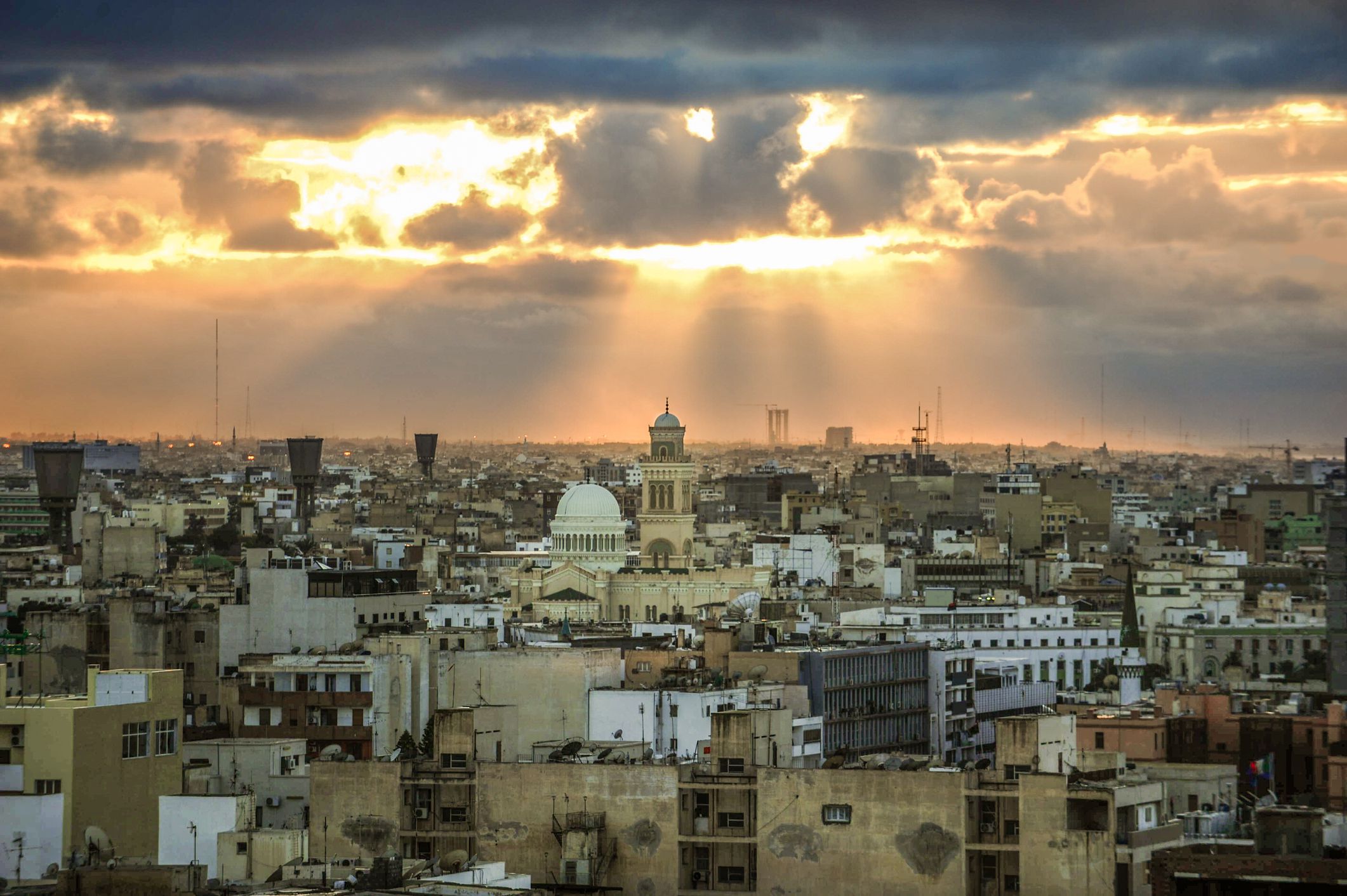 Libya capital Tripoli skyline view