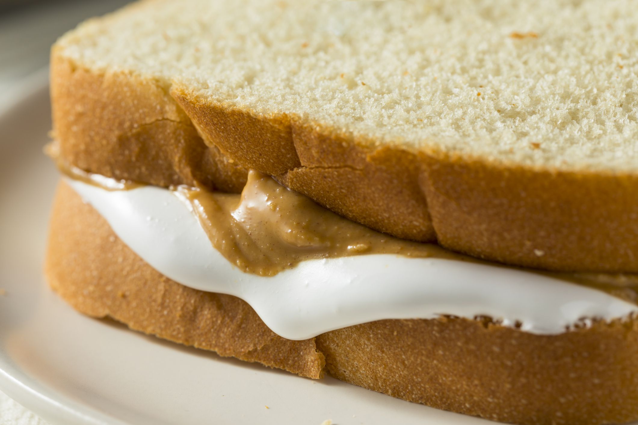 Homemade Fluffernutter Marshmallow Peanut Butter Sandwich for Kids
