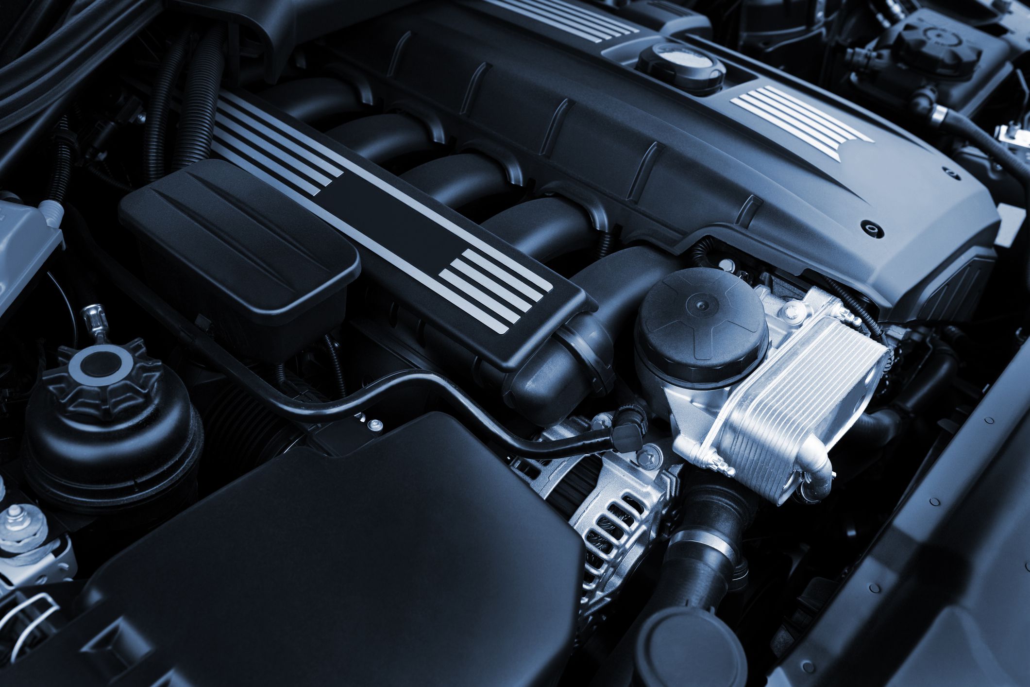 The powerful engine of the modern car