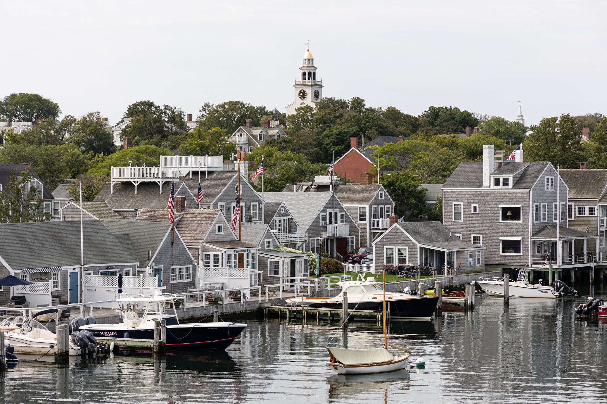 a harbor in nantucket, massachusetts