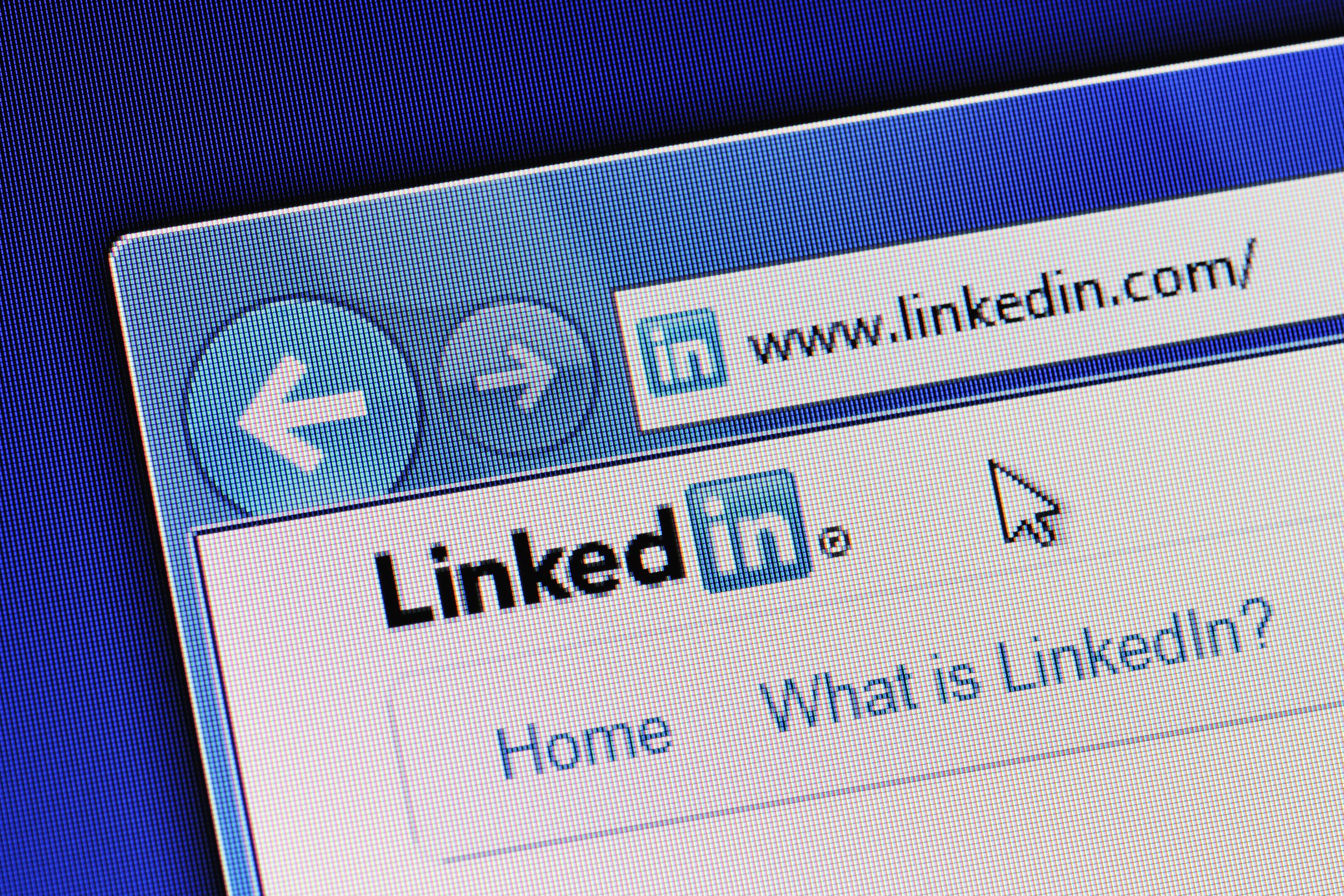 Linkedin homepage