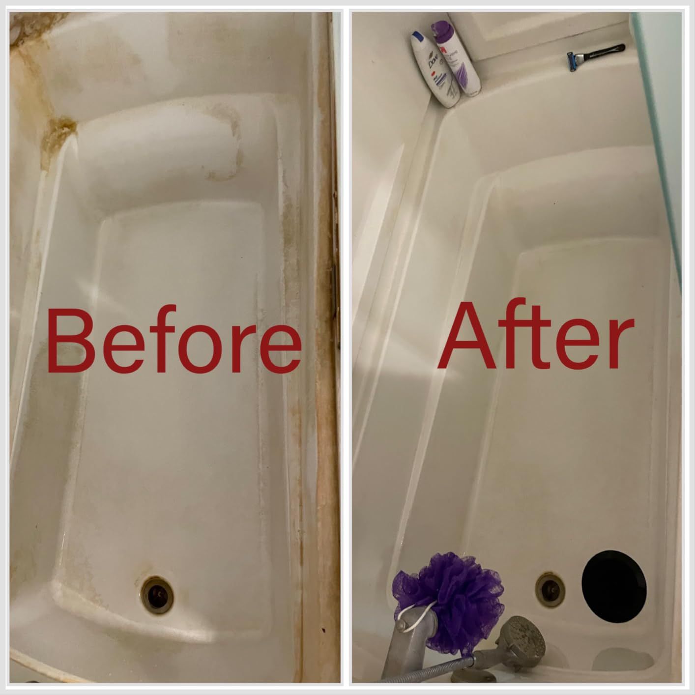pink stuff cleaning paste before and after photo