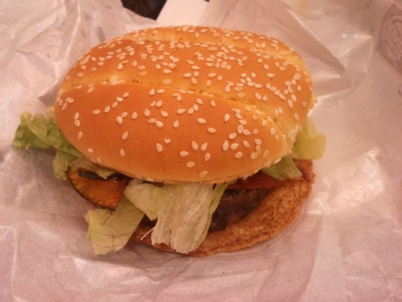 An image of the Pumpkin Burger from Burger King.