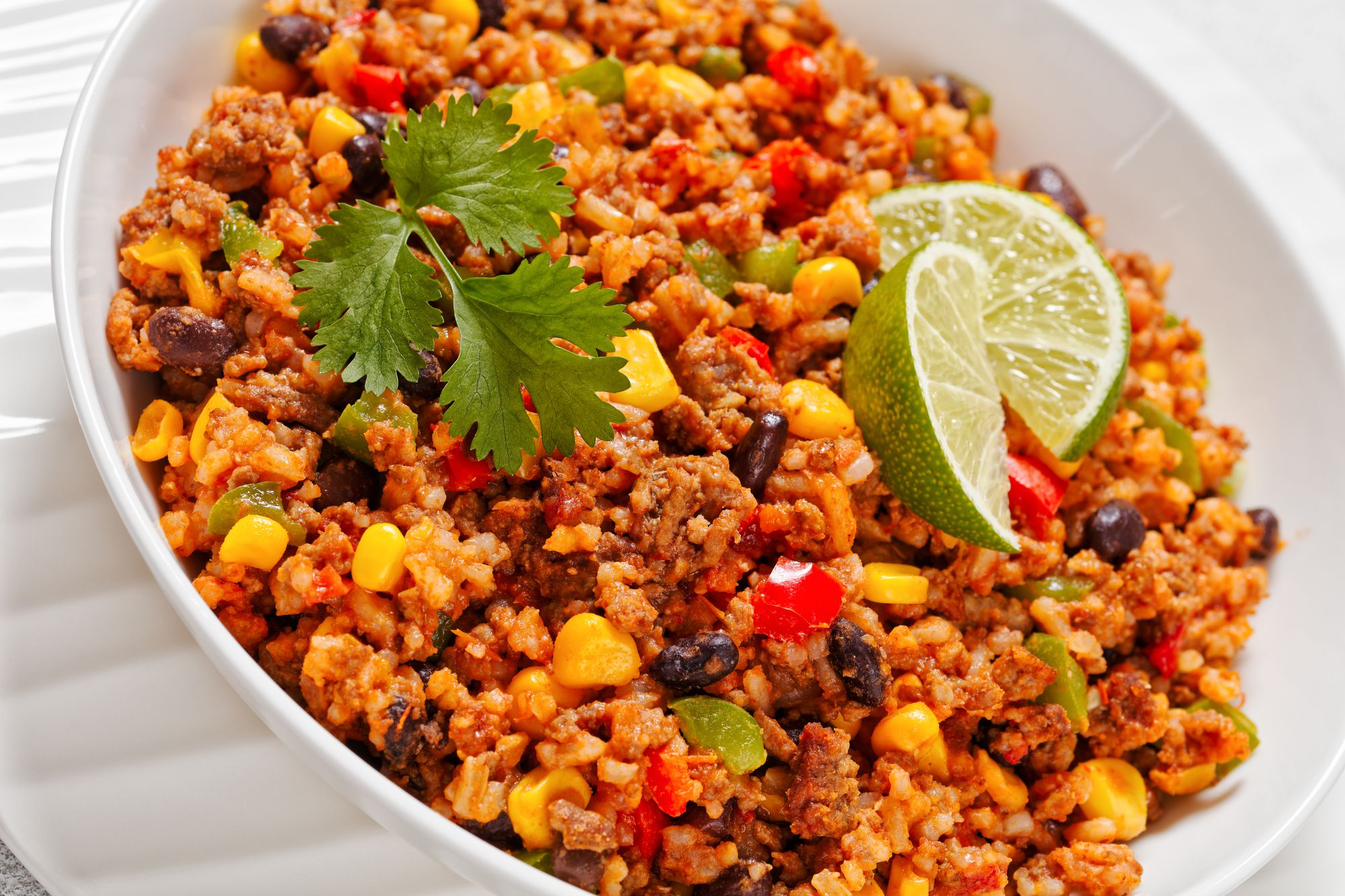 Skillet mexican rice beef dish