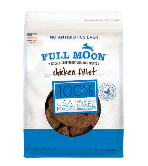 Full Moon Antibiotic Free Chicken Jerky Dog Treats Made in USA