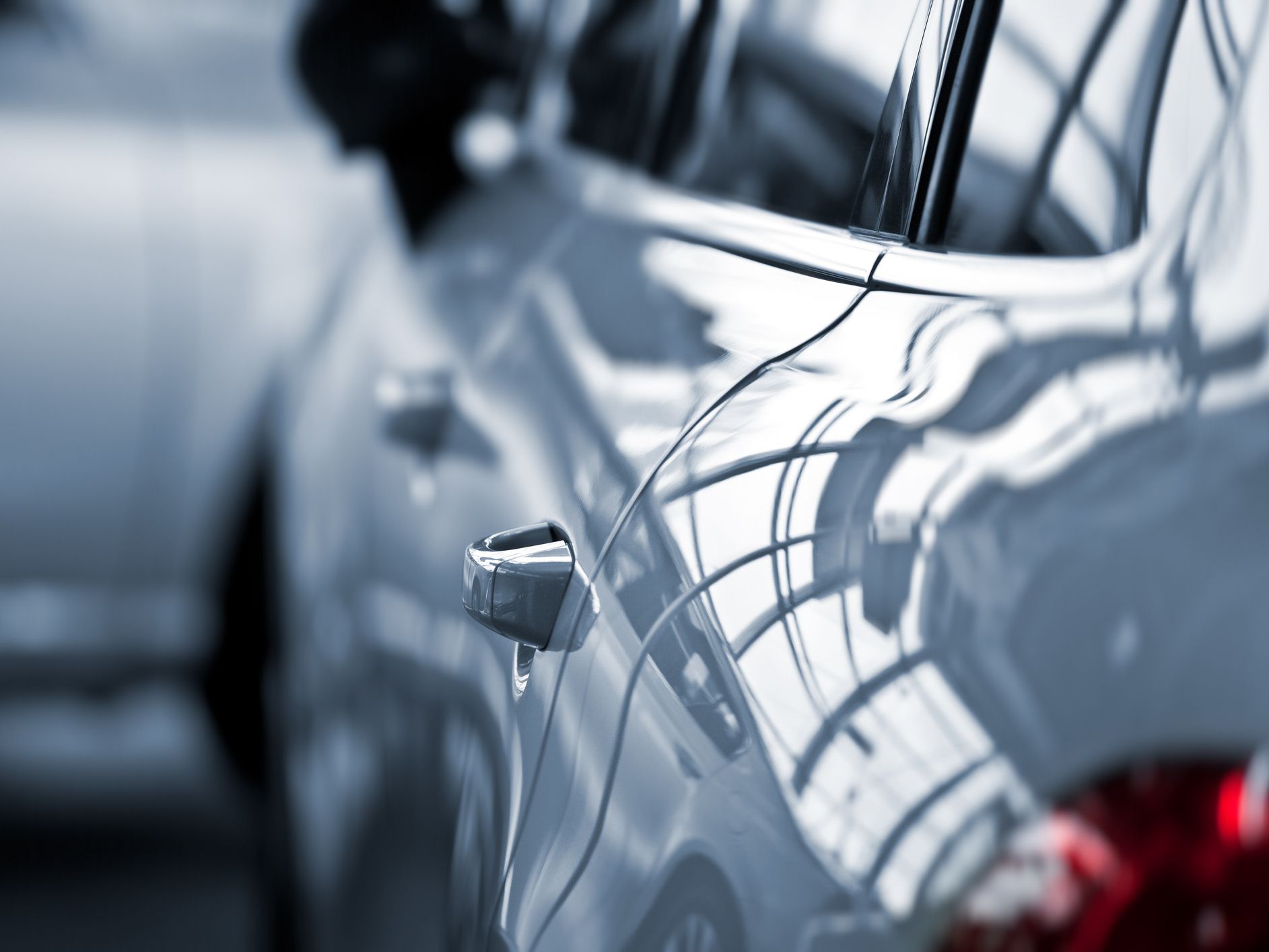 luxury car with fokus on the handle