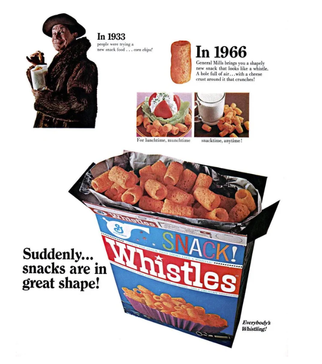 1960s Whistles corn chips