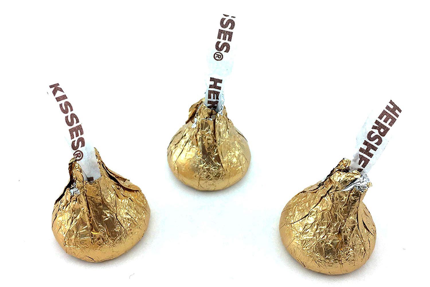 Gold Hershey kisses
