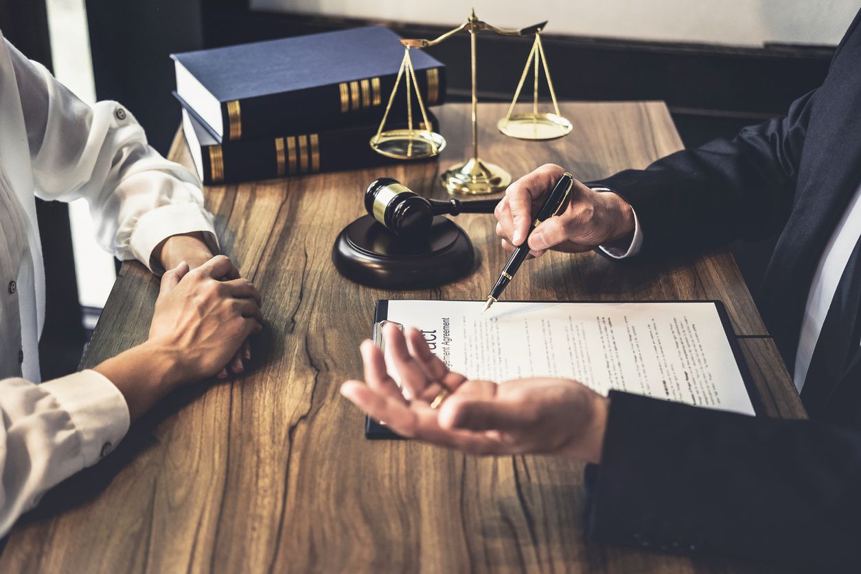Attorney at table