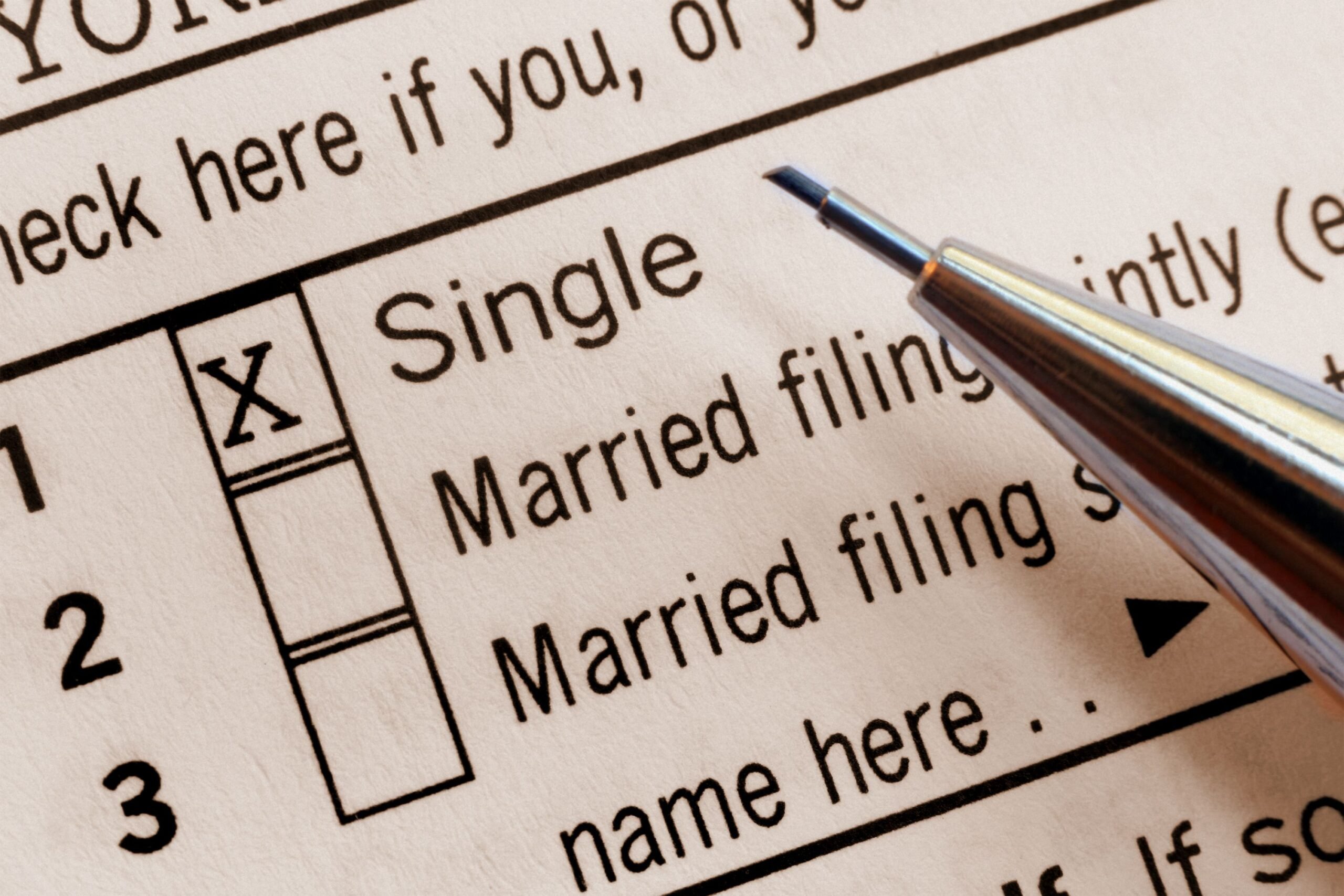 2. Choosing the Wrong Filing Status