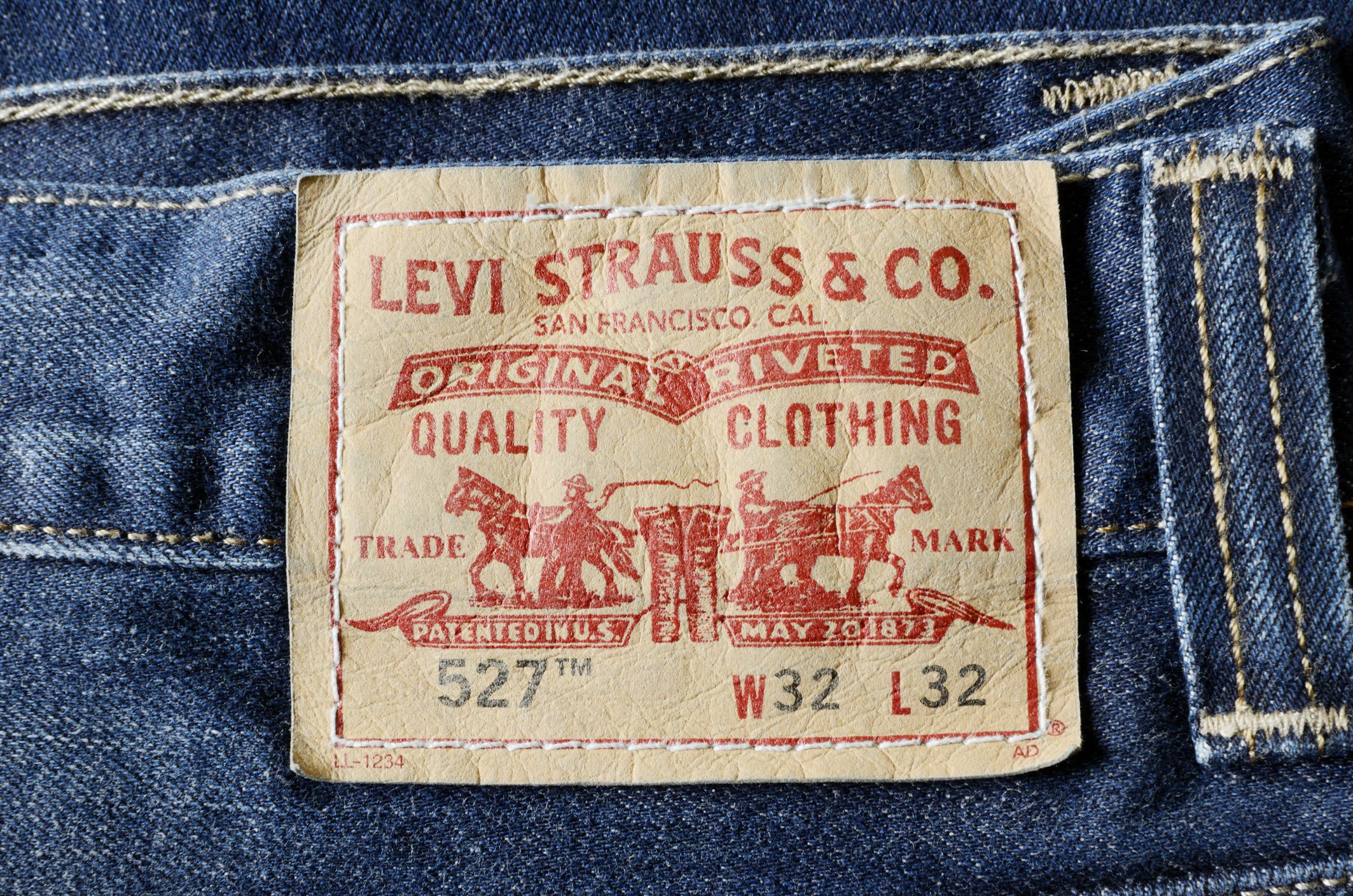 San Jose, USA - March 12, 2012: Levi Strauss label of