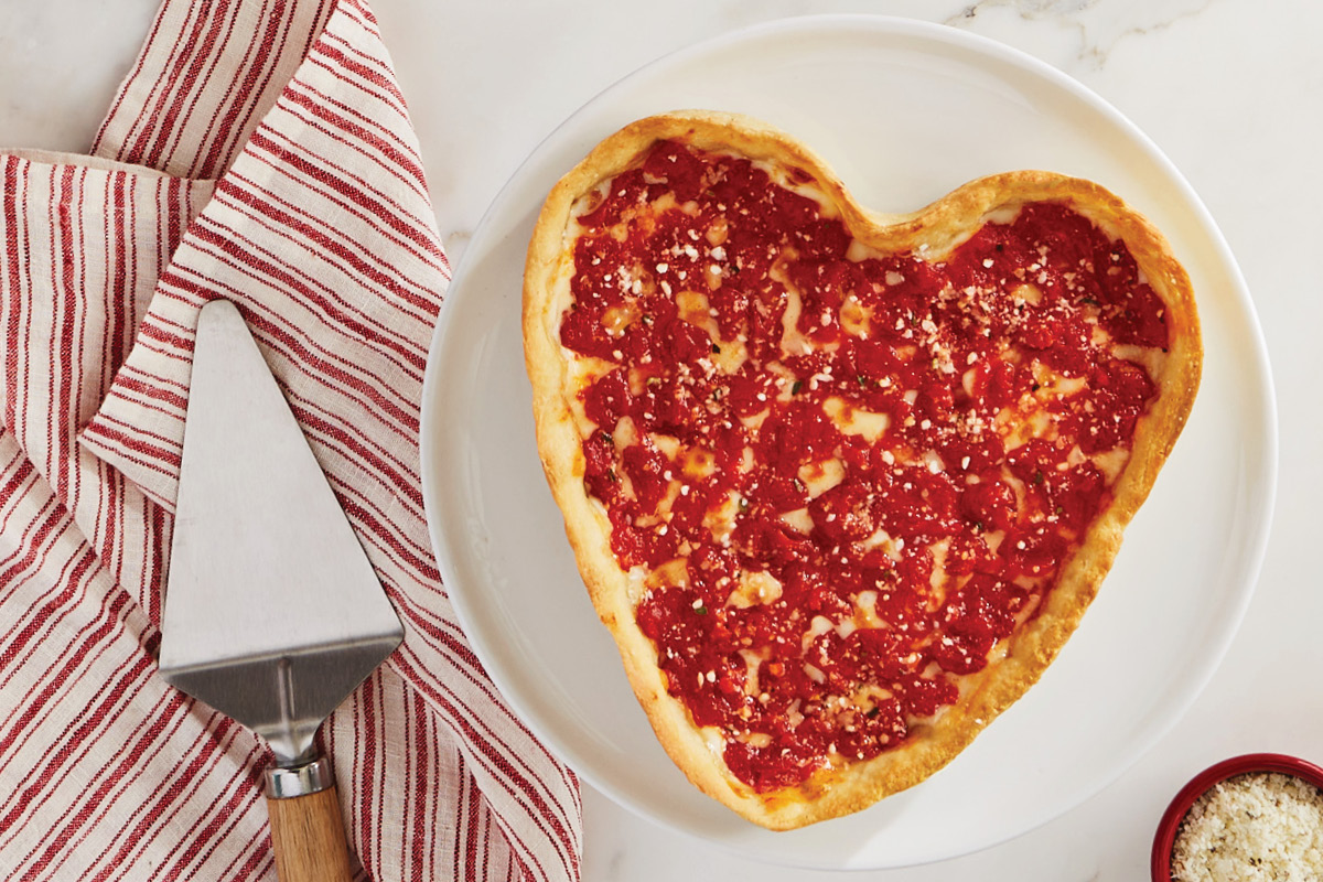 Lou Malnati's heart pizza